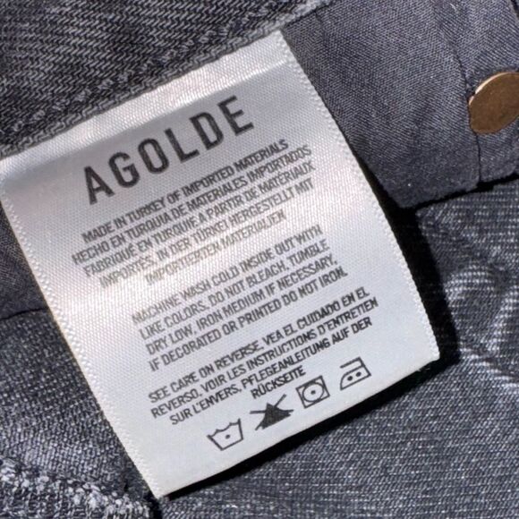 Women’s AGOLDE black PARKER VINTAGE CUT OFF distressed denim SHORTs size 29 - Picture 6 of 7